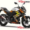 Decal Stiker Z 250 WHITE ORANGE ROCKSTAR
